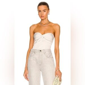 Goldsign Ribbed Twist Front Tube Top